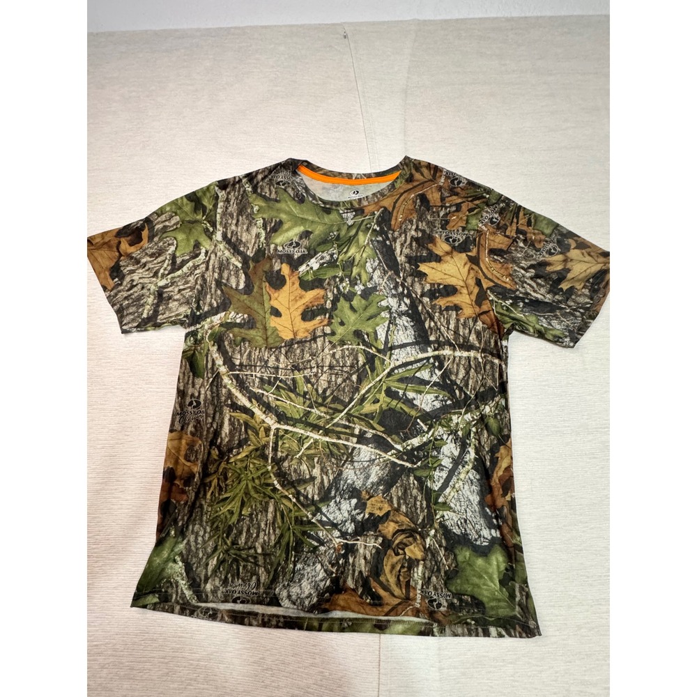 Mossy Oak Obsession Camo T-Shirt Mens Large L Hunting Performance Tee Green